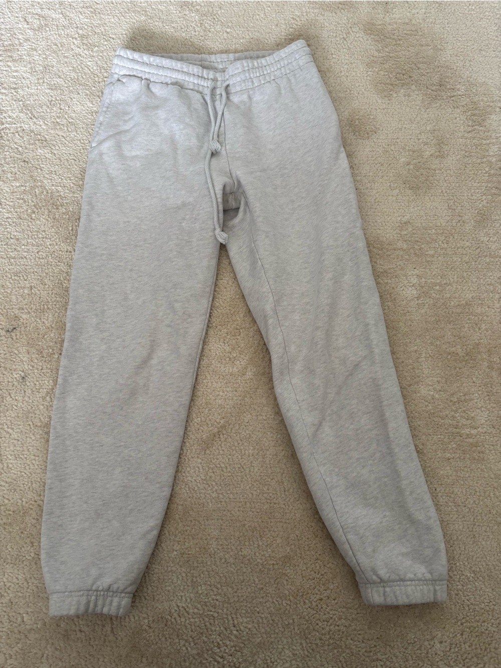 TNA Cozy Fleece Sweatpants in Light Gray